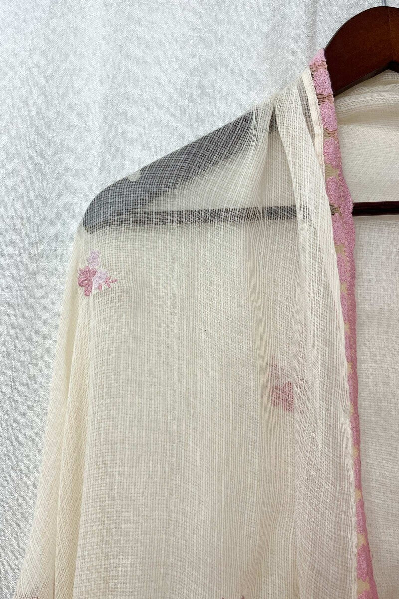 Yellow Embroidered Dupatta