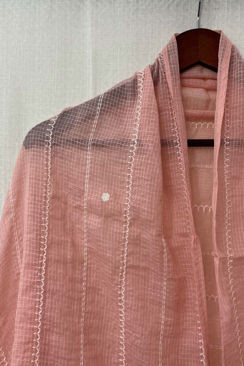 Pink Kota Embroidered Dupatta