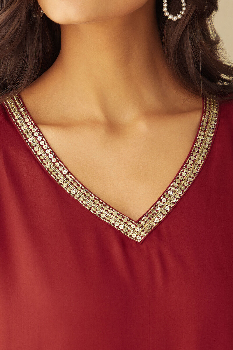 Mehrunissa Farah Red Kurta