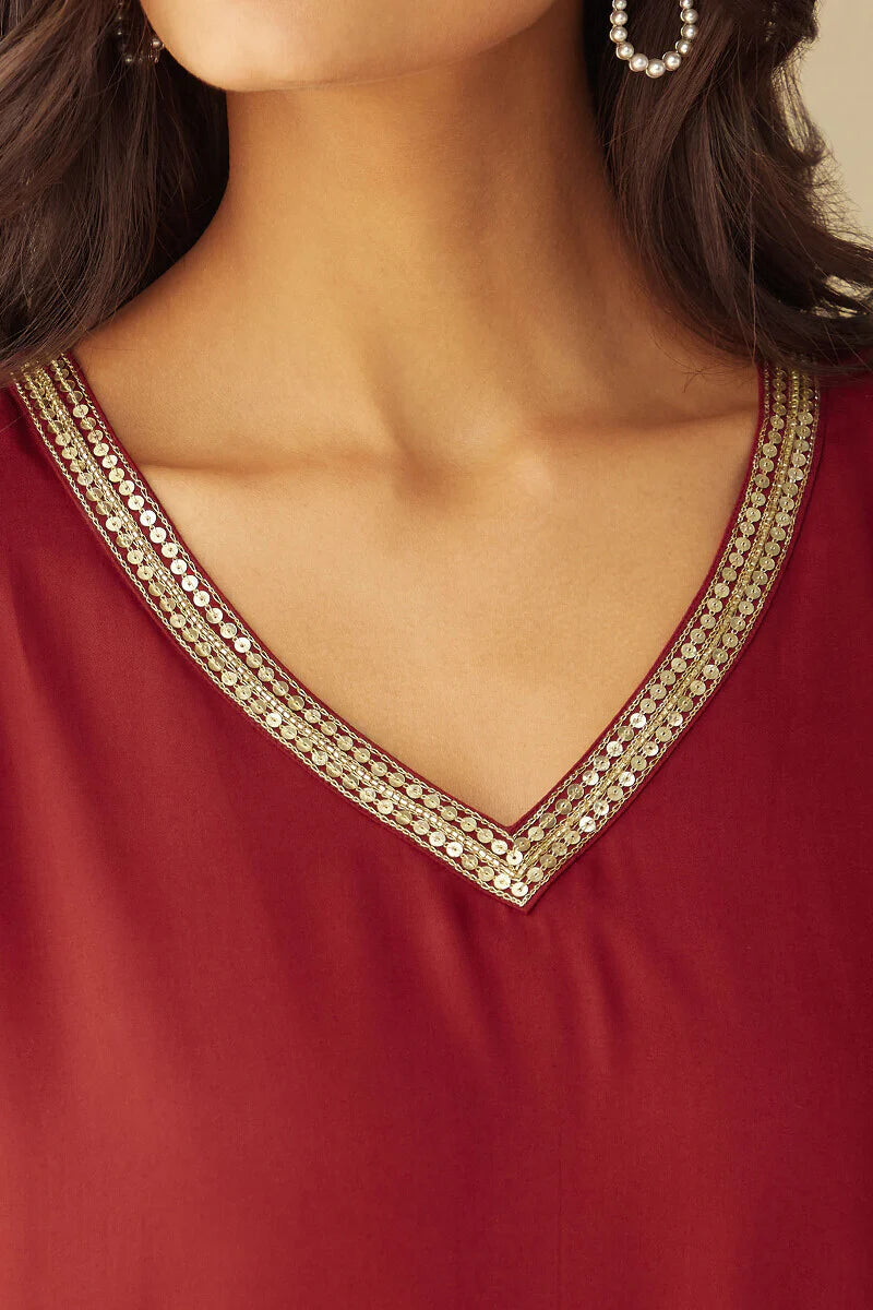 Mehrunissa Farah Red Kurta