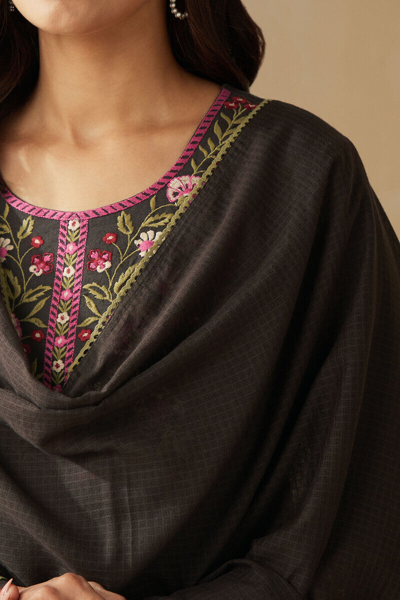 Roza Zoya Brown Dupatta