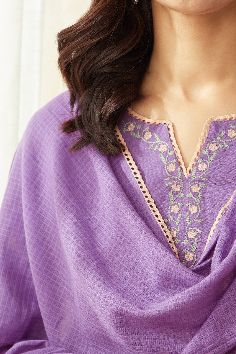Roza Zoya Lavender Dupatta