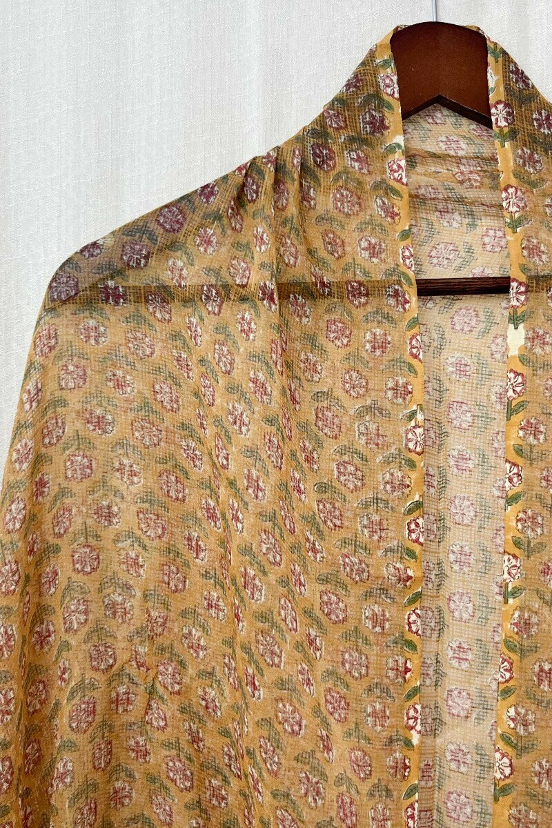 Yellow Sanganeri Dupatta