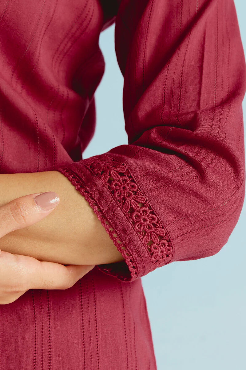 Roza Sehr Brick Red Kurta
