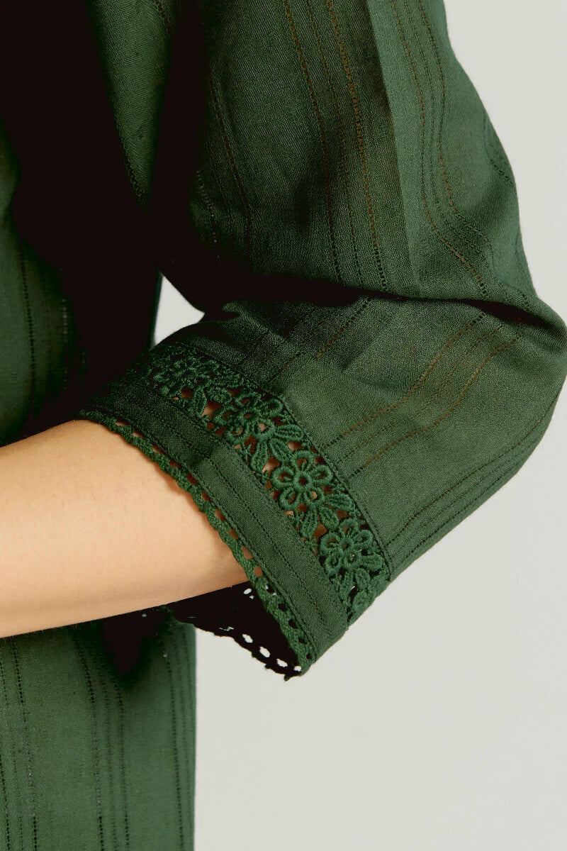 Surplus: Roza Sehr Olive Green Kurta