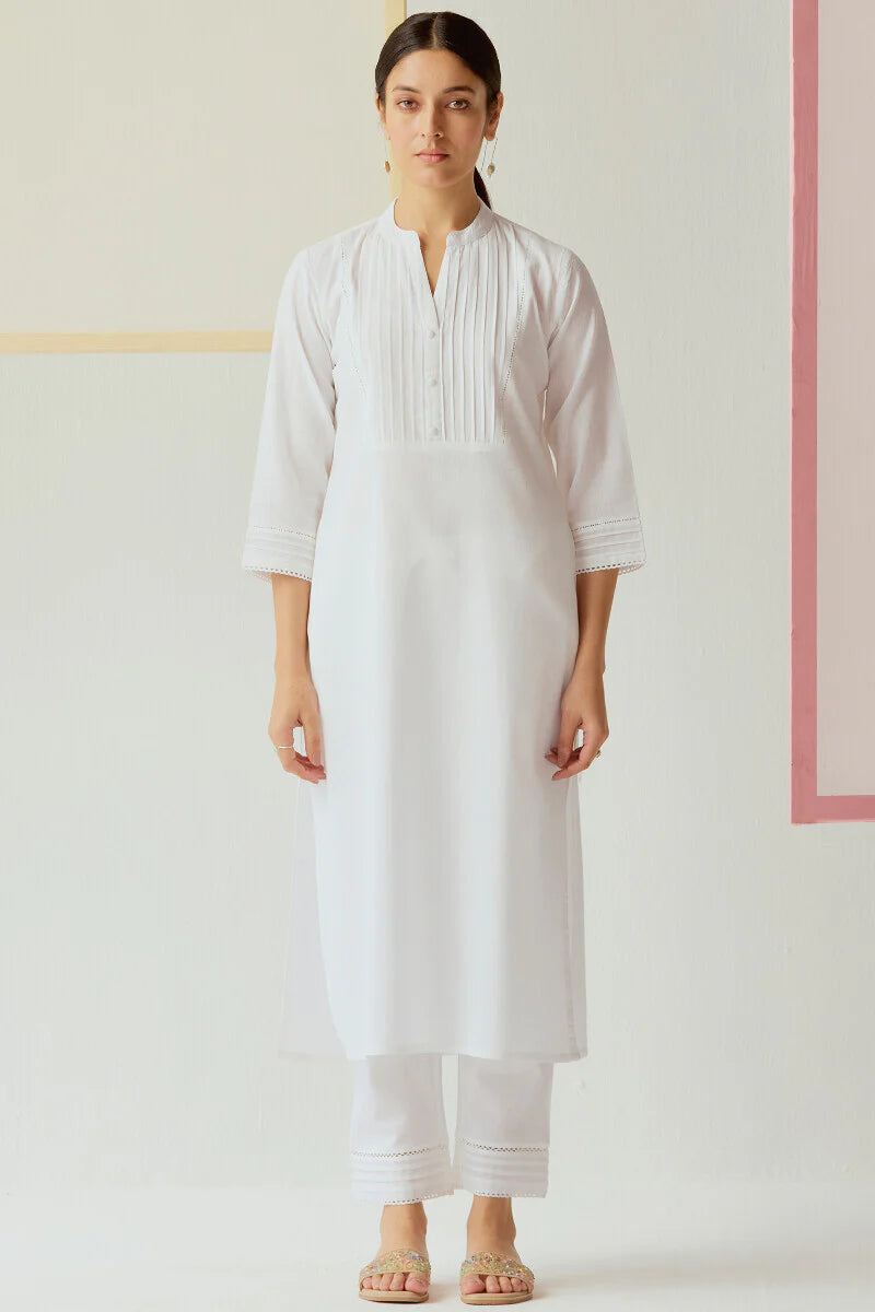 Surplus: Roza Nida White Kurta