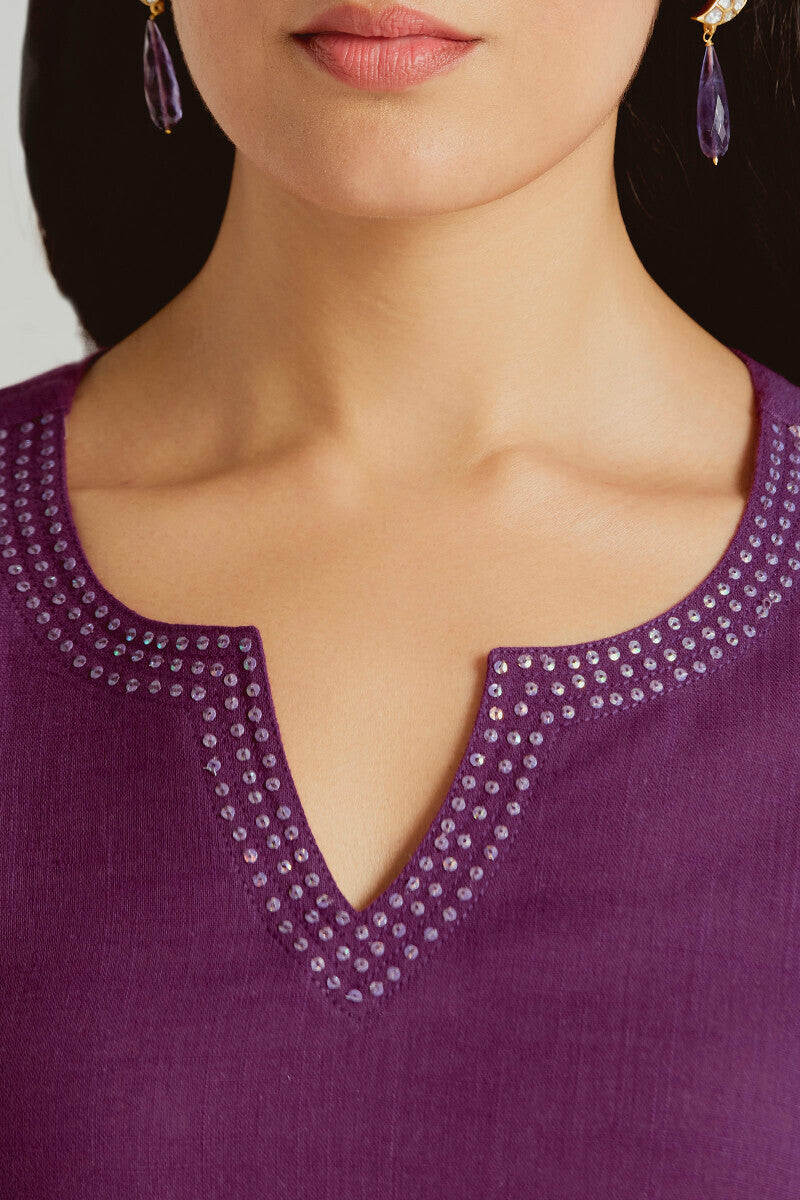 Roza Seerat Purple Kurta