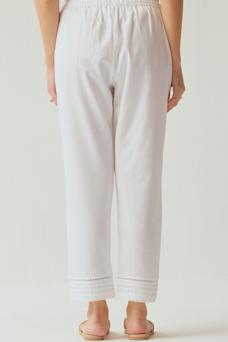 Roza Seerat White Narrow Pants