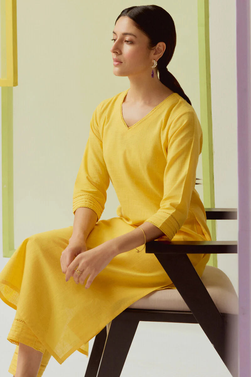 Surplus: Roza Sahira Yellow Kurta