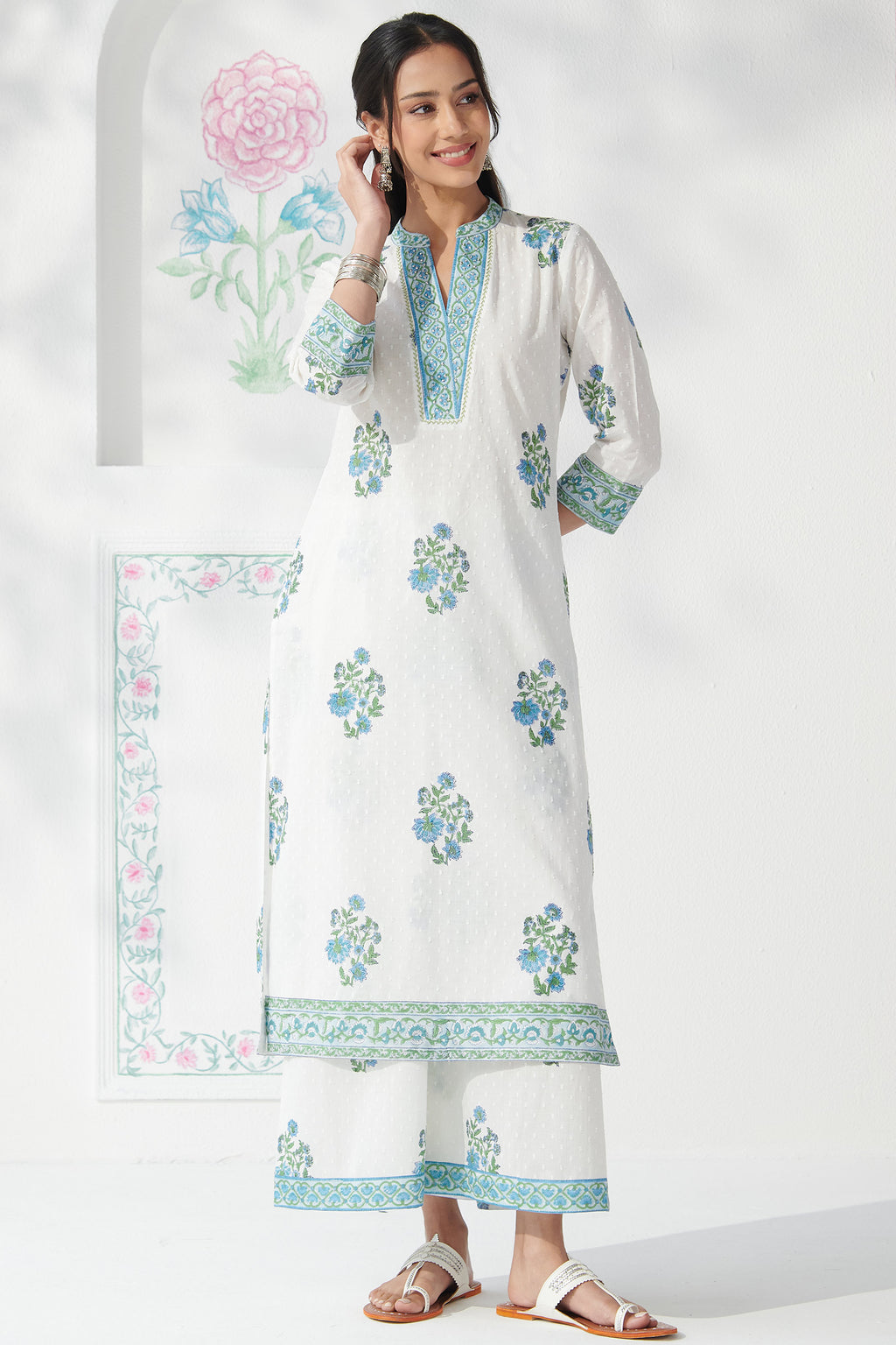 Gulbahar Roohi Sanganeri Kurta