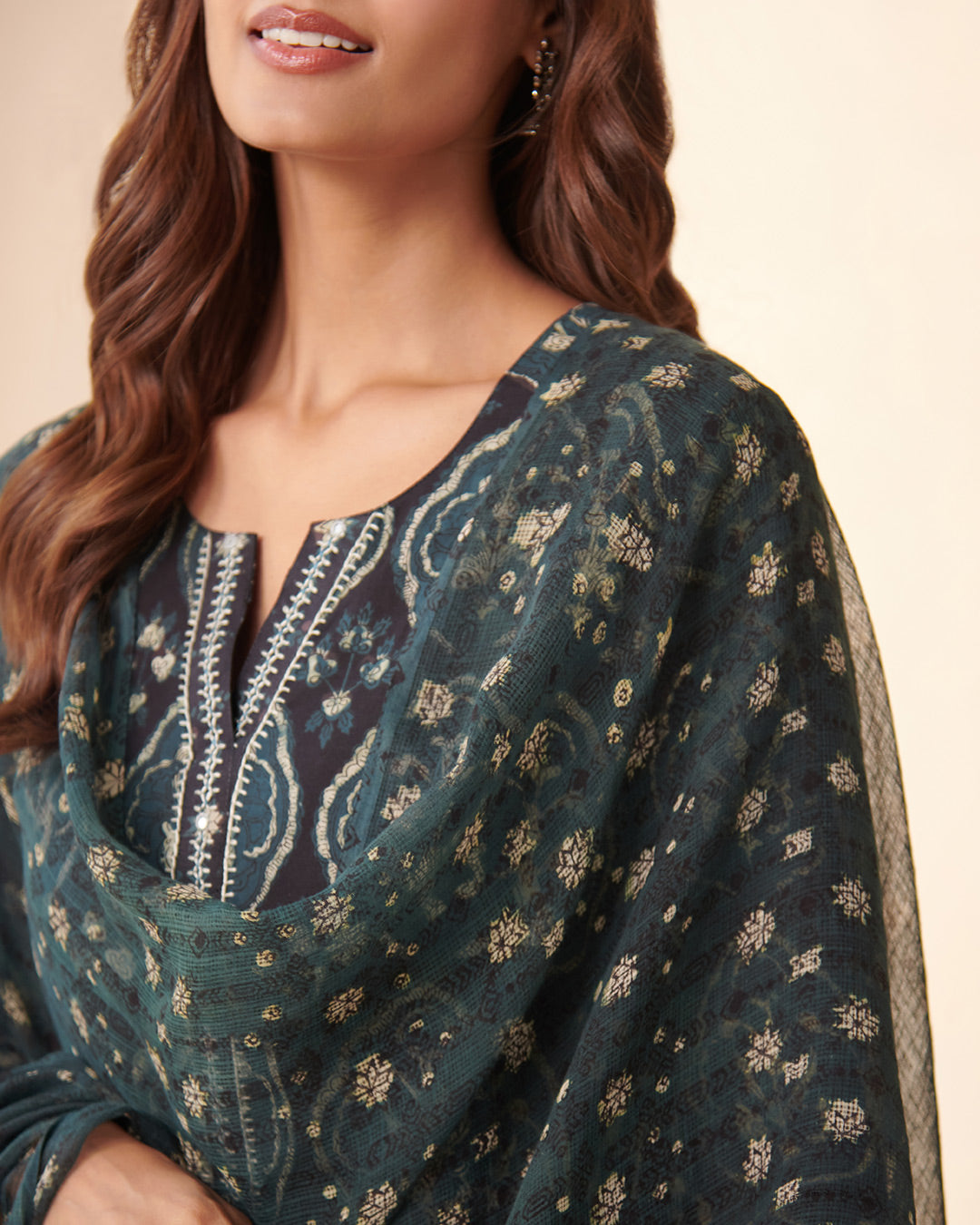 Sehra Zoya Bagru Dabu Dupatta