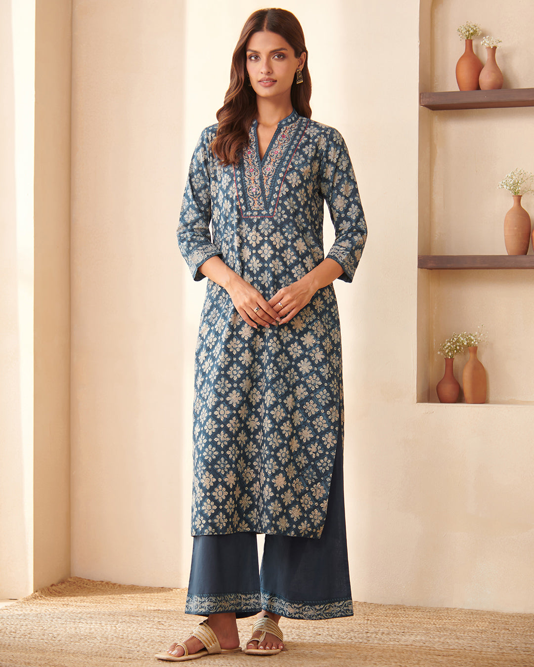Sehra Afsana Bagru Dabu Kurta