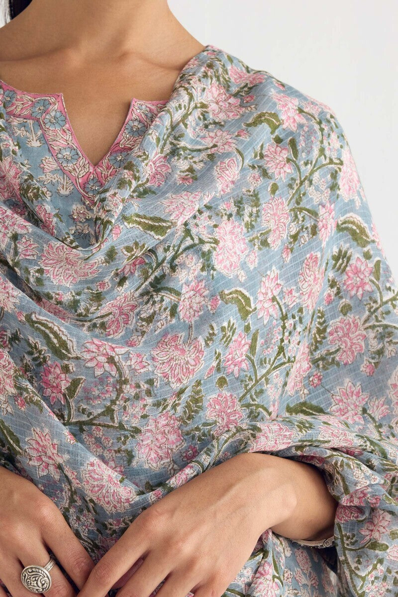 Gulraiz Feroza Sanganeri Dupatta