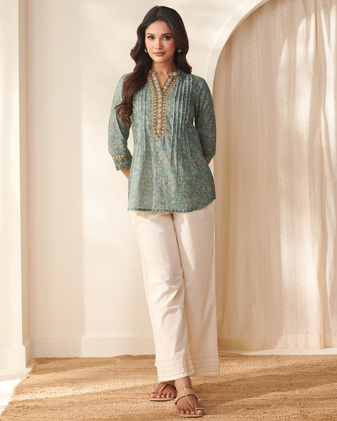 Rangrez Nasrin Blue Top