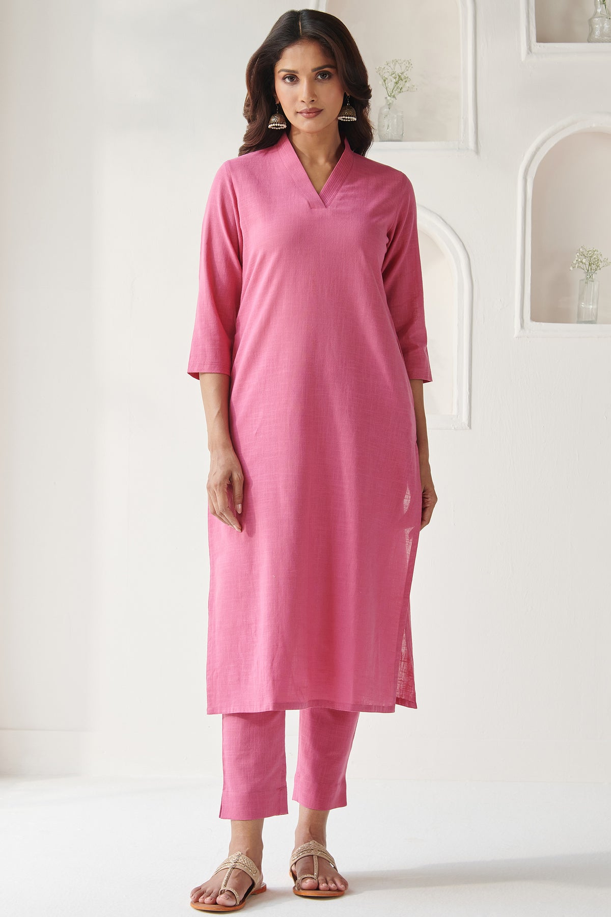 Roza Rehana Pink Kurta