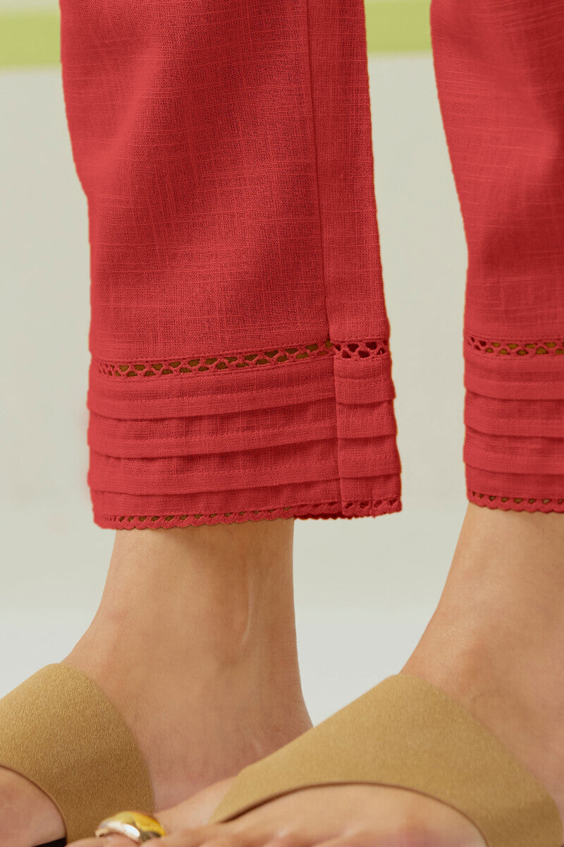 Roza Nida Red Narrow Pants