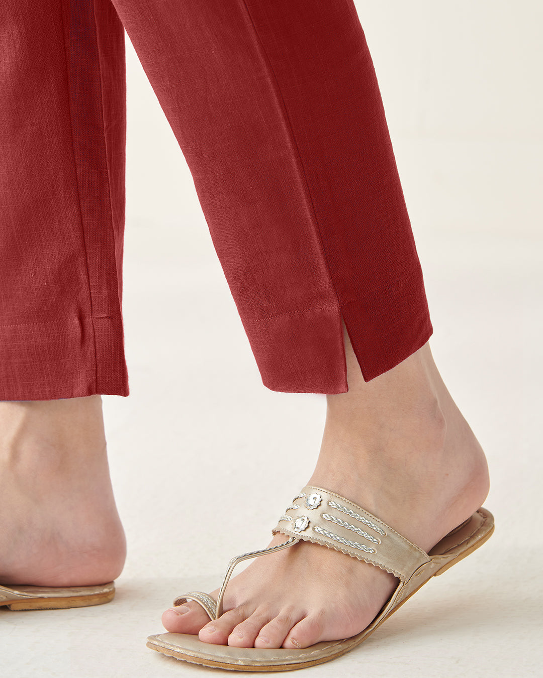 Roza Faraz Alta Red Narrow Pants