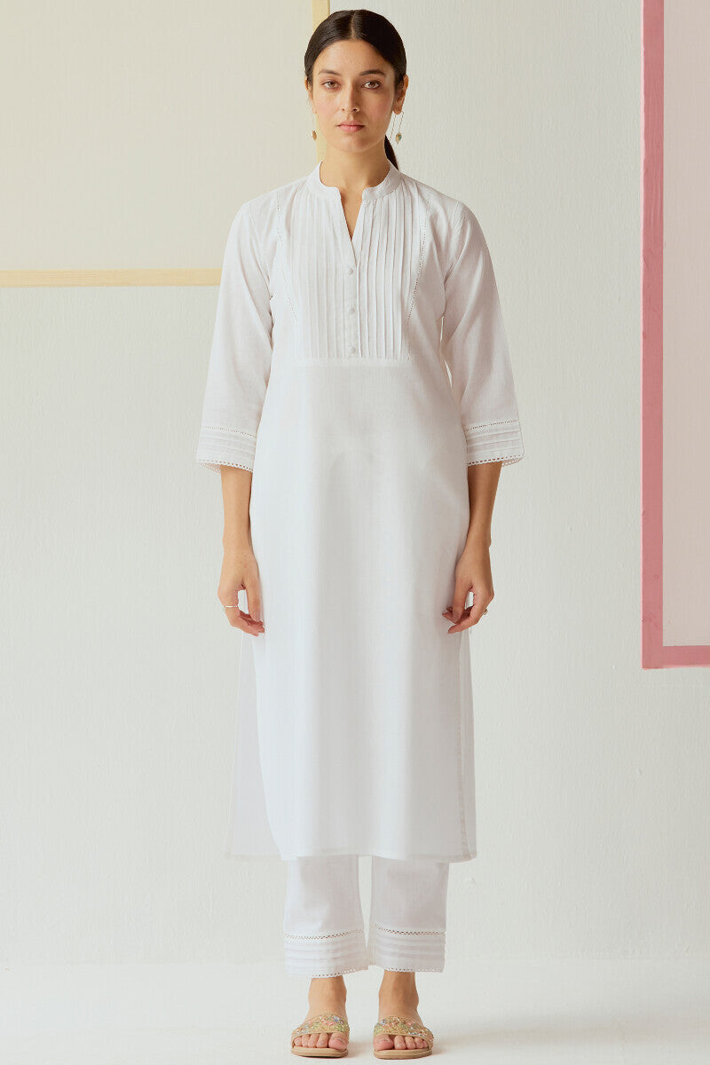 Roza Seerat White Narrow Pants