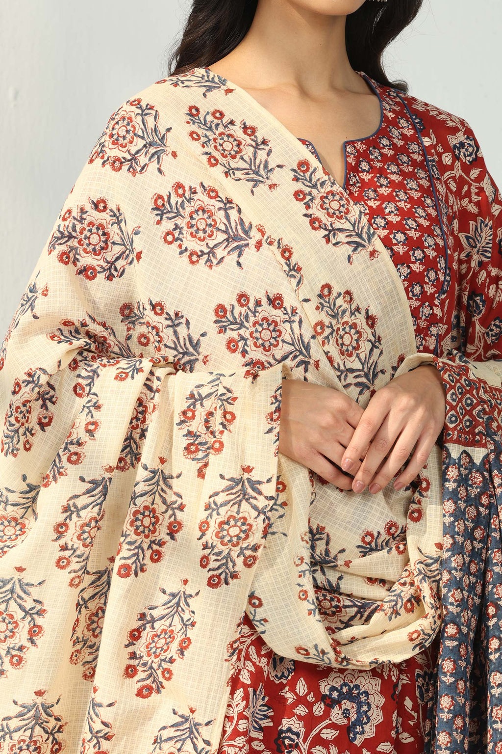 Sehra Ziah Bagru Dupatta