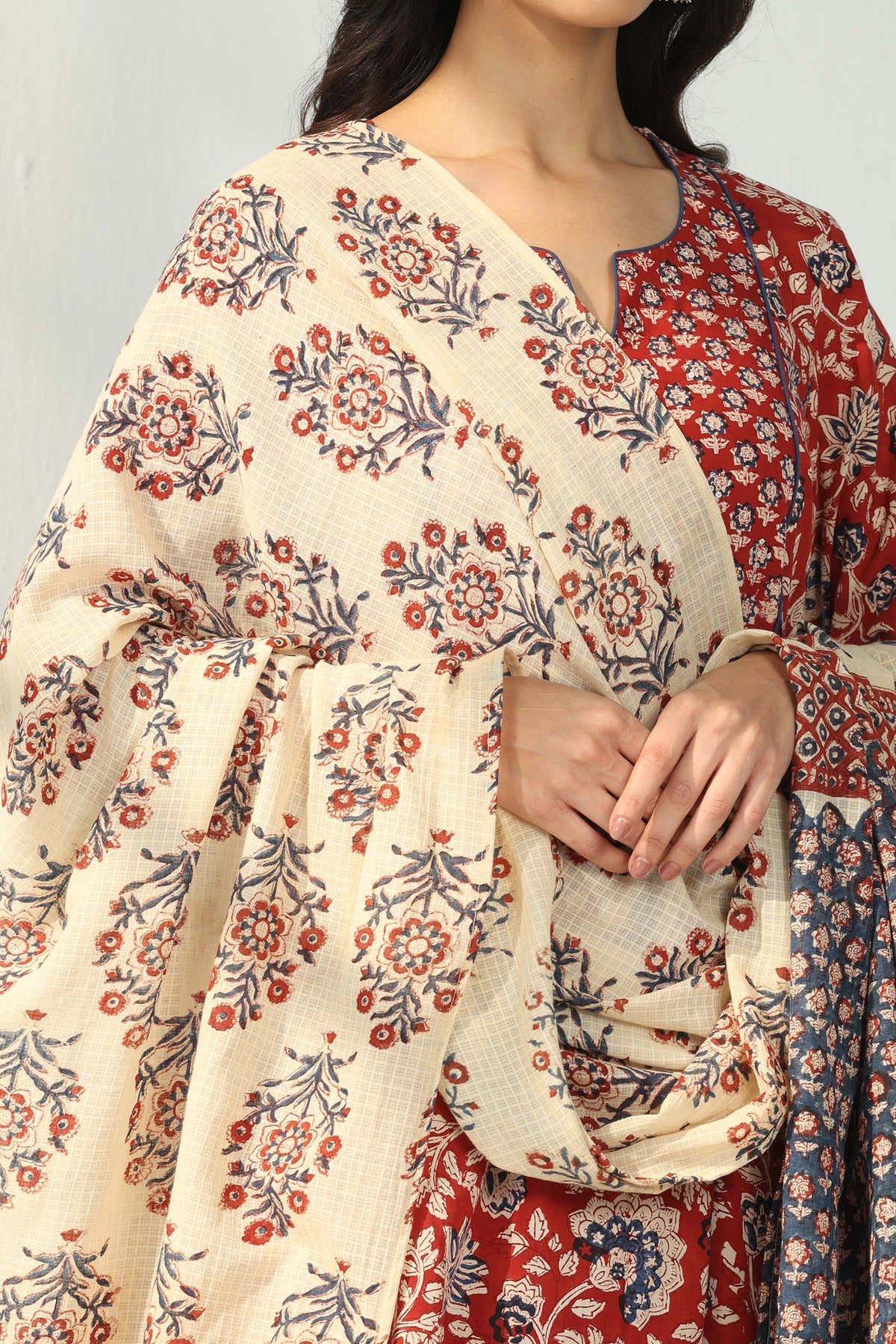 Sehra Ziah Bagru Dupatta