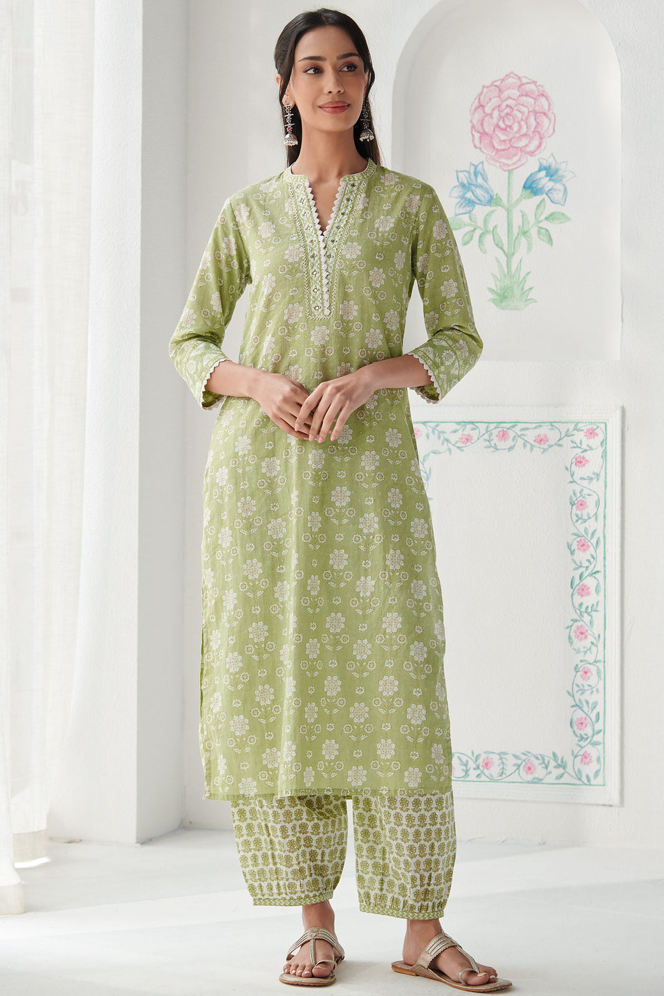 Gulbahar Mehreen Sanganeri Kurta