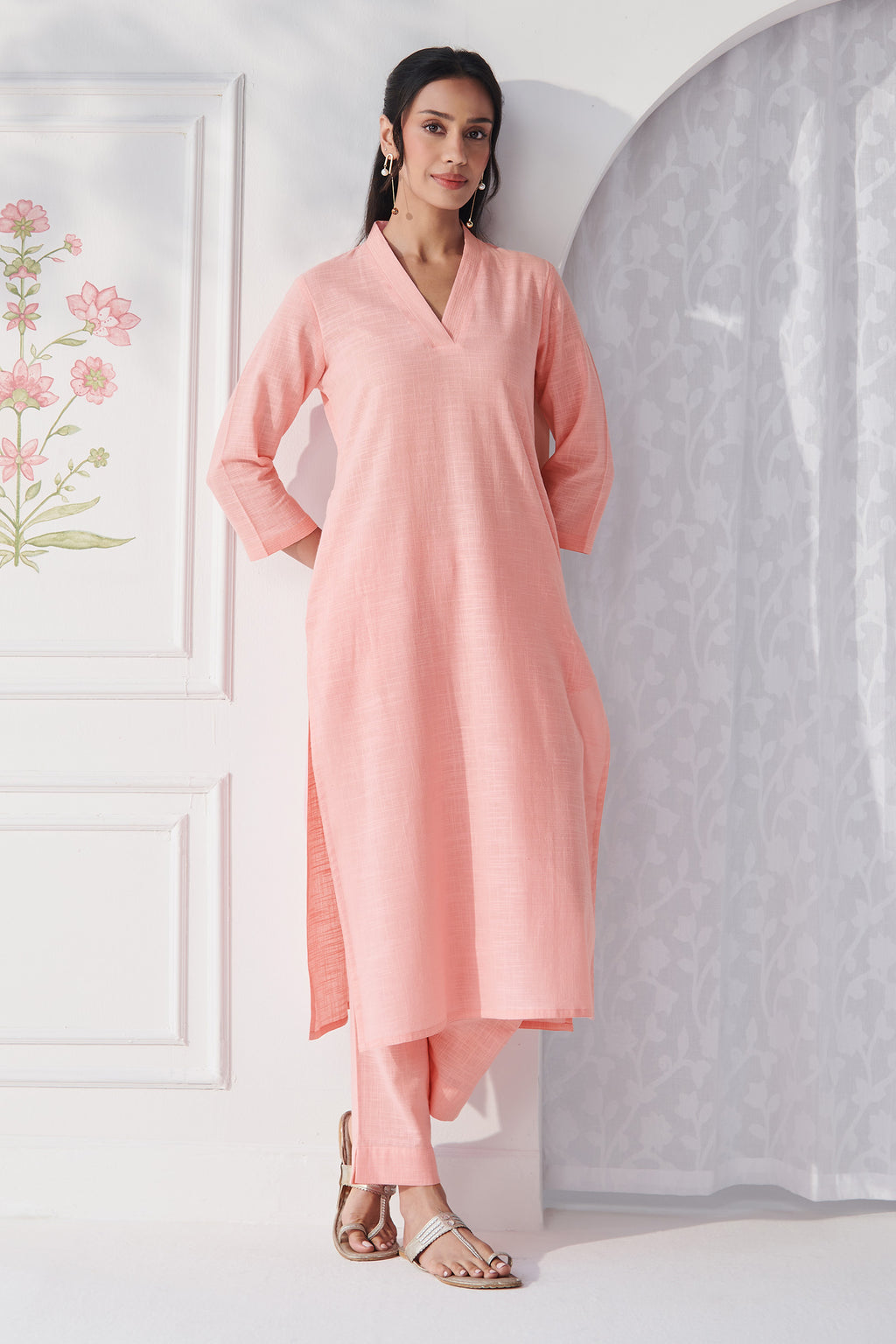 Surplus: Roza Anahita Peach Kurta