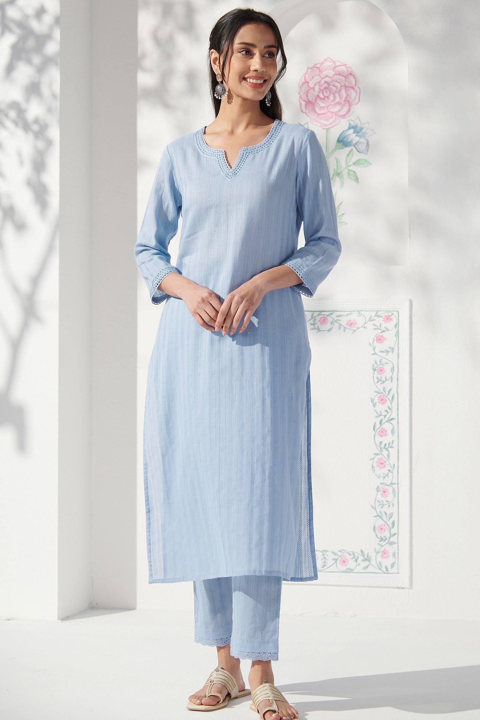 Roza Aalia Blue Kurta