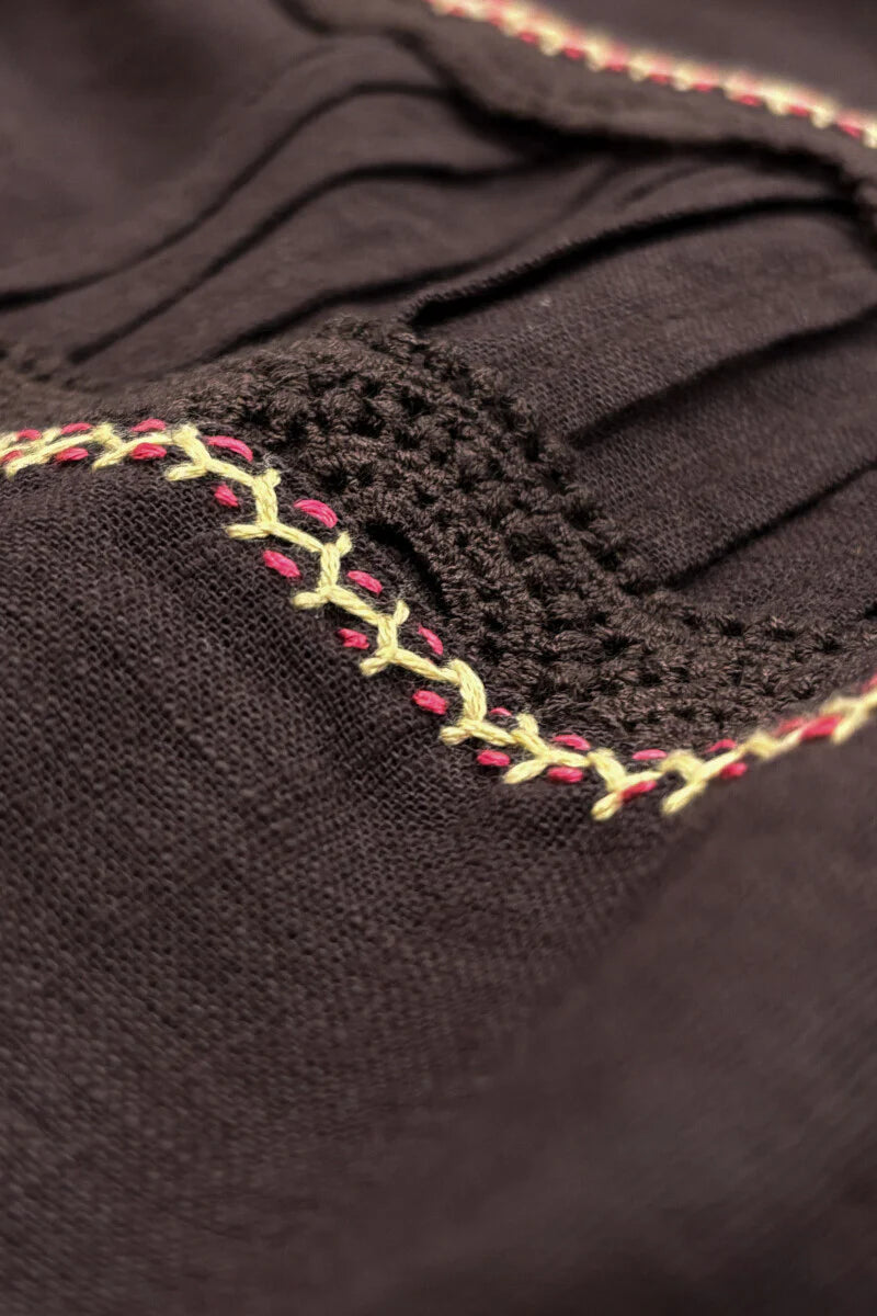 Surplus: Roza Mehnaz Brown Kurta