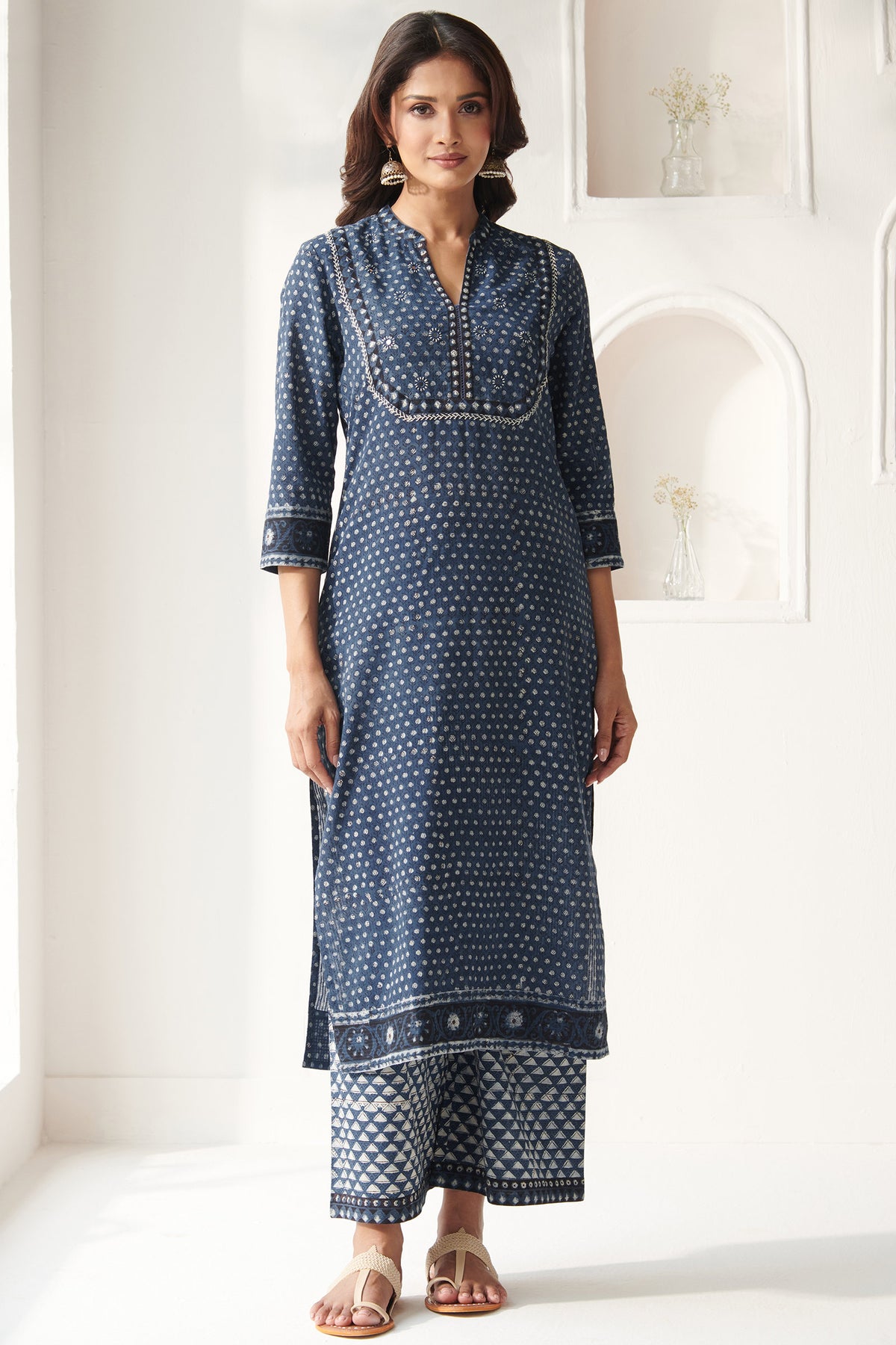 Sehra Simar Bagru Kurta