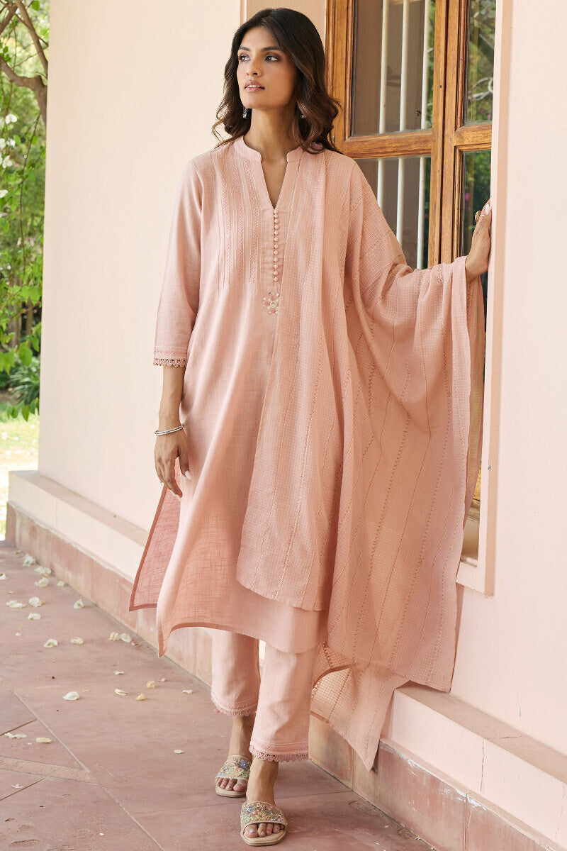Kashida Kiara Pink Kurta