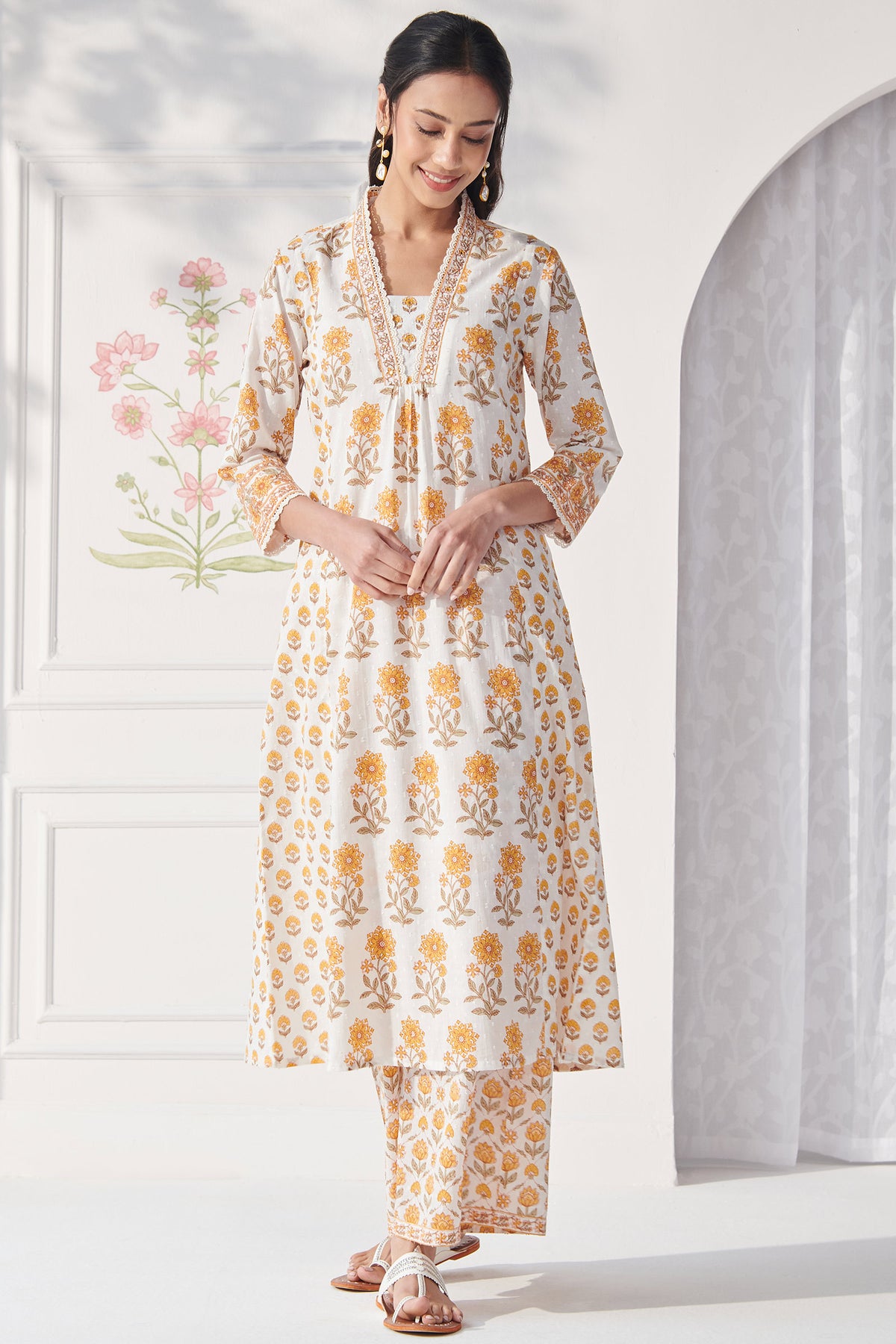 Gulbahar Tazmeen Sanganeri Kurta