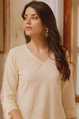 Roza Zara Cream Kurta