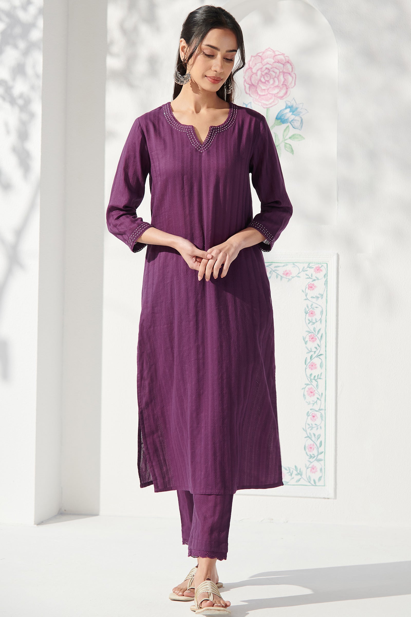 Roza Mirza Purple Kurta