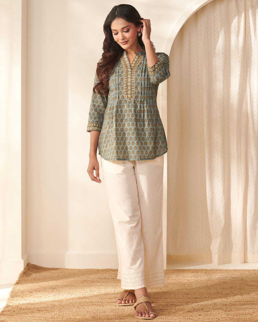 Rangrez Kiran Blue Top