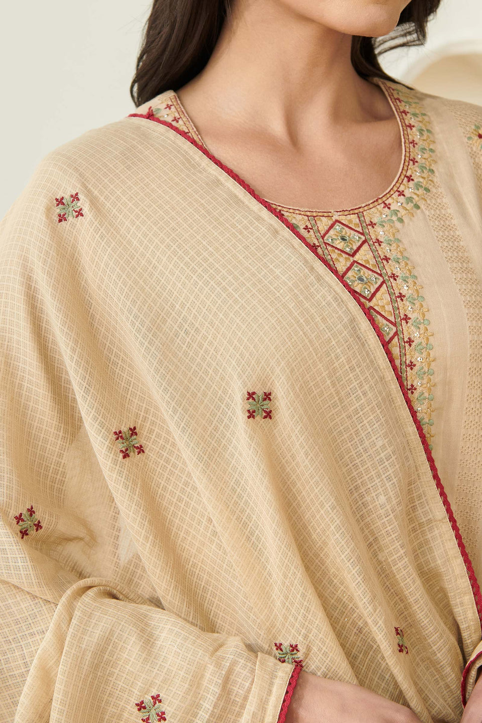 Mehraab Rumeha Beige Dupatta
