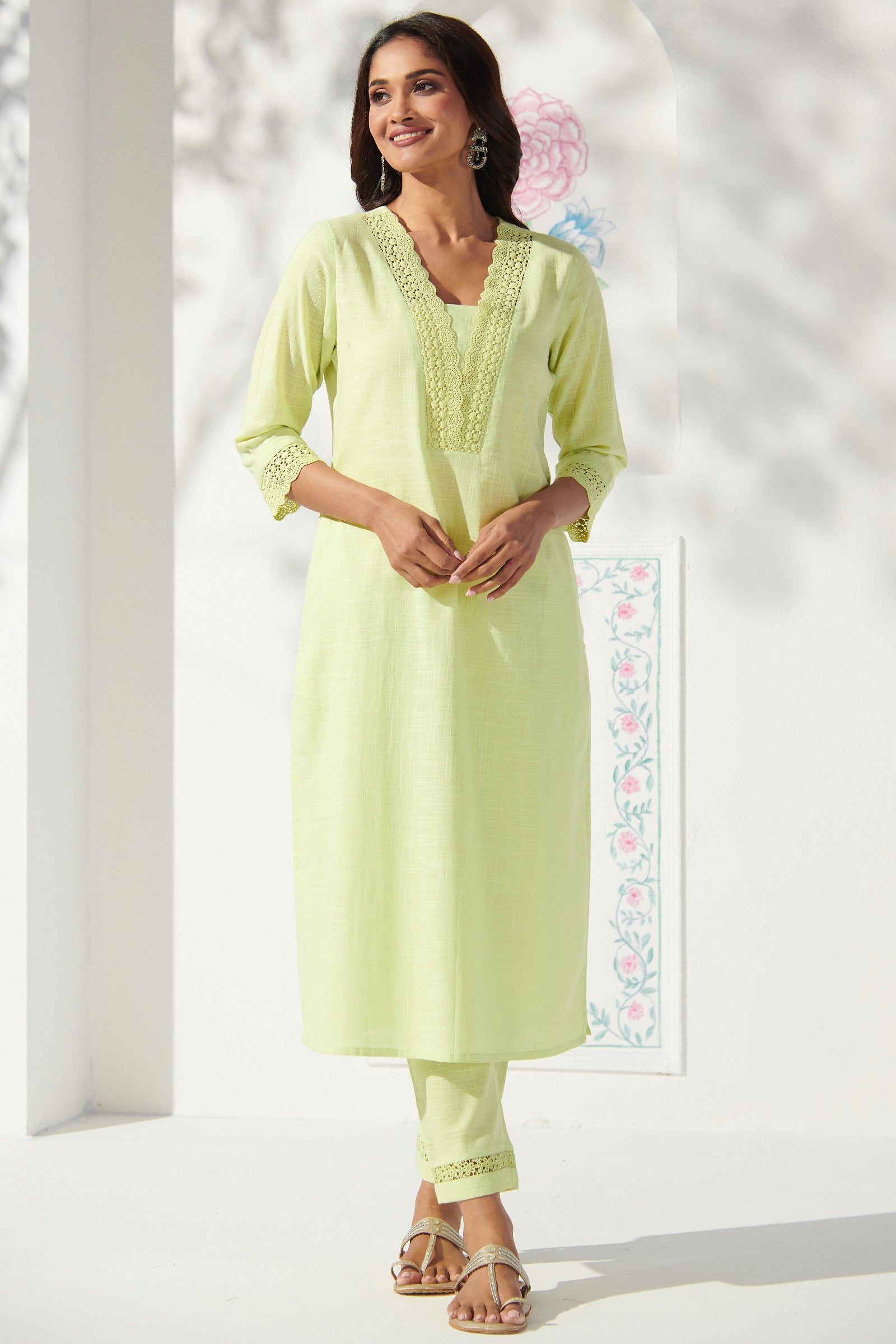 Surplus: Roza Jashn Green Kurta