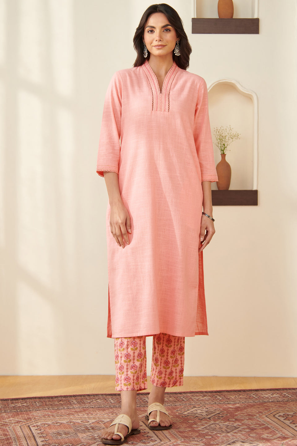 Surplus: Roza Zaina Pink Kurta