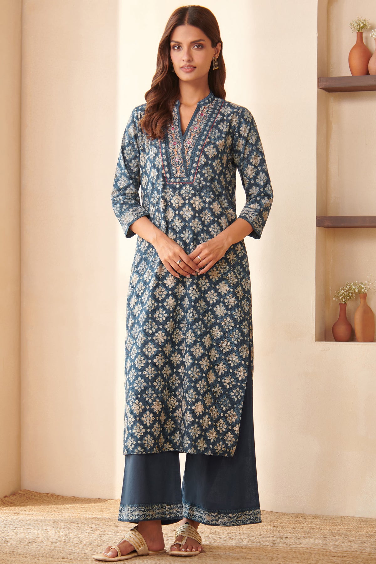 Sehra Afsana Bagru Dabu Kurta