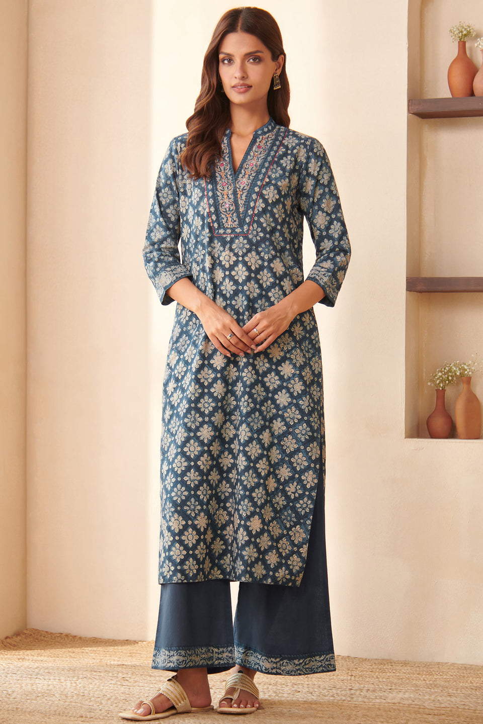 Sehra Afsana Bagru Dabu Kurta