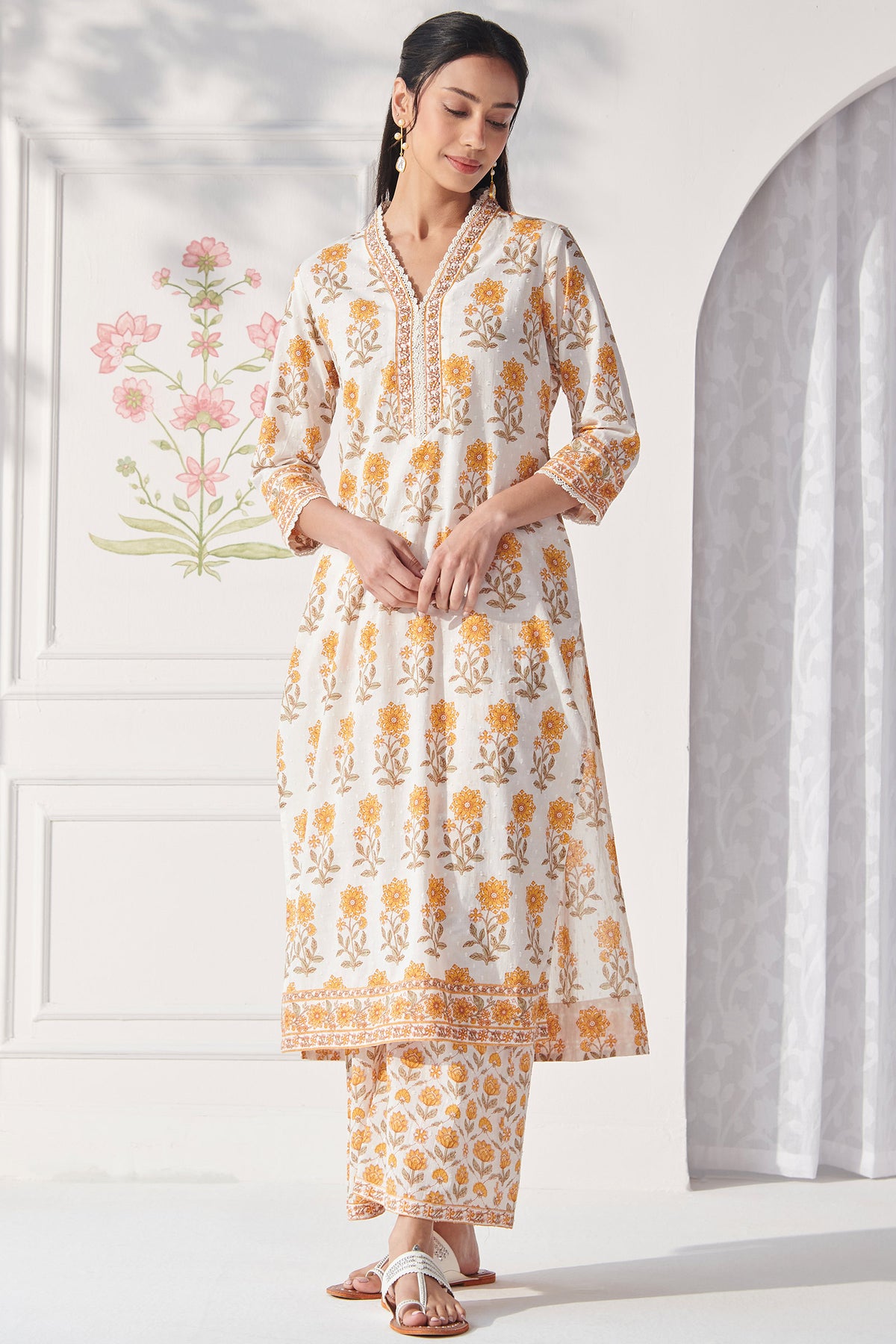 Gulbahar Parisa Sanganeri Kurta