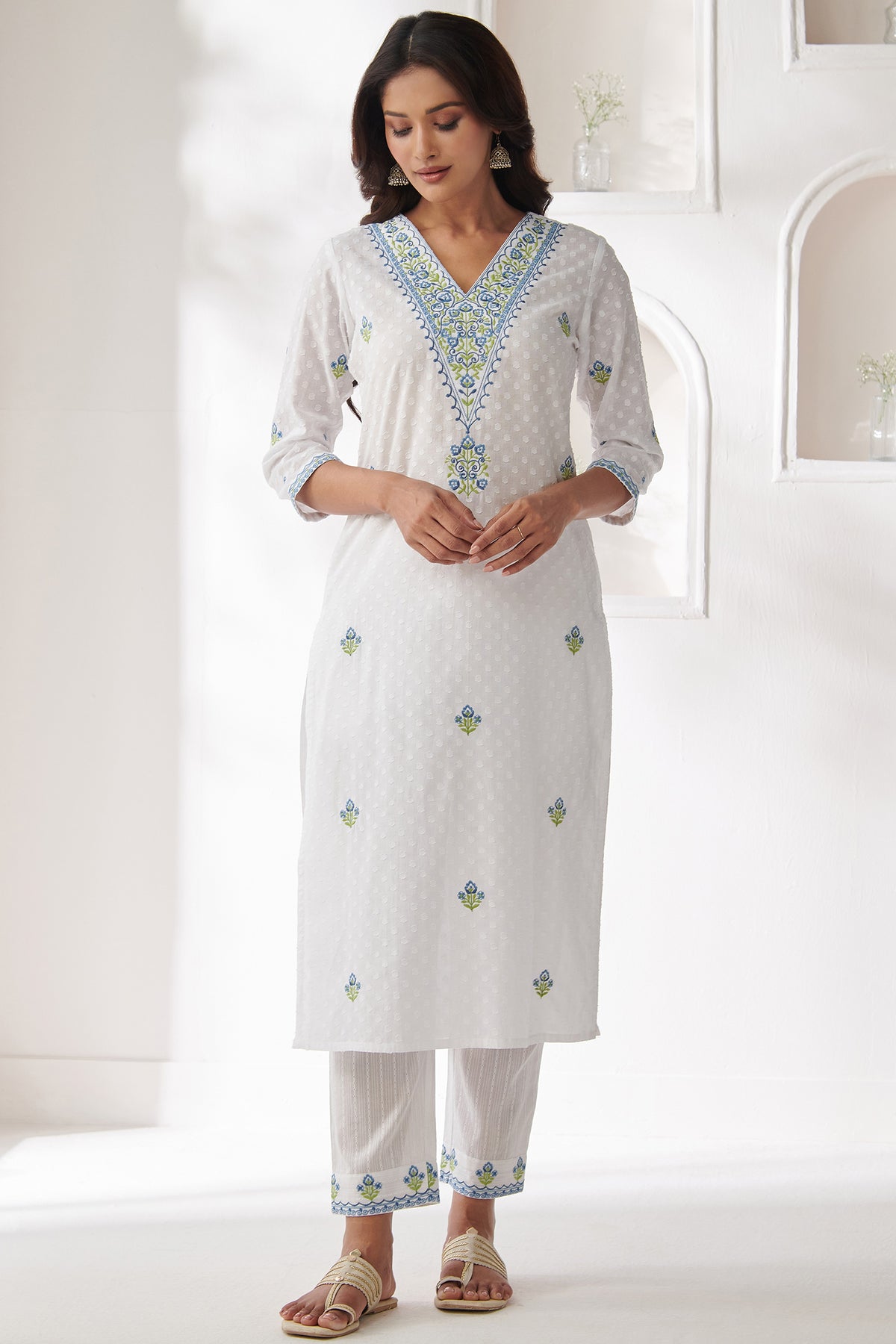 Mehraab Samaira White Kurta