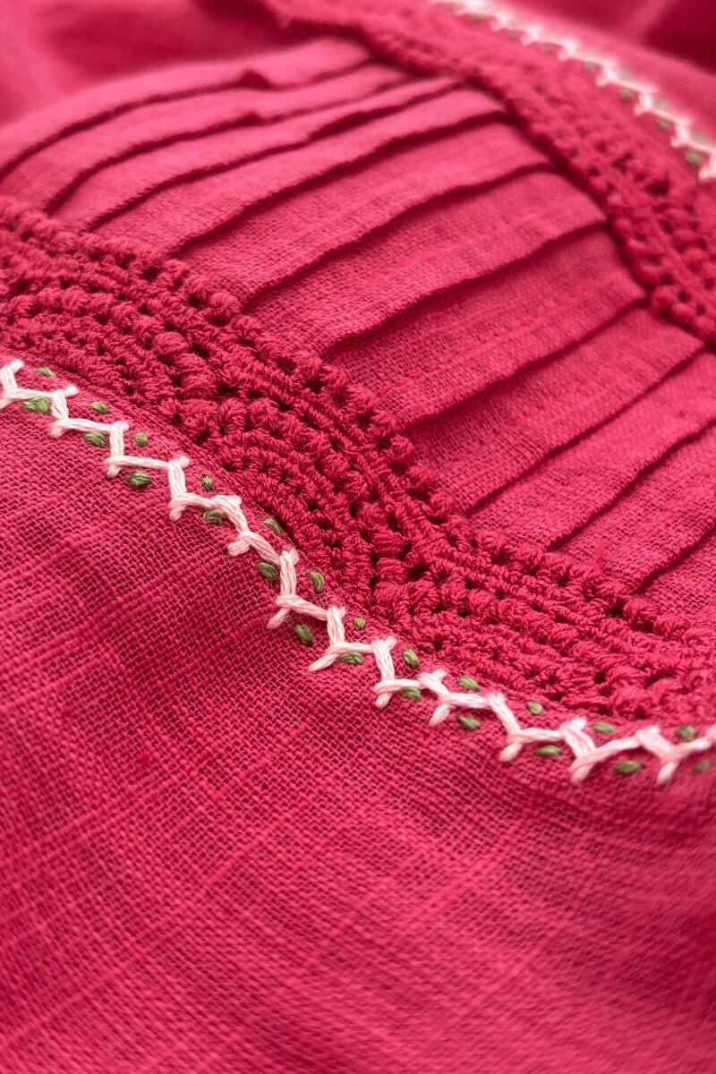 Surplus: Roza Sehreen Raspberry Kurta