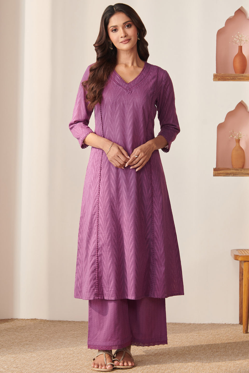 Roza Aasma Mauve Kurta