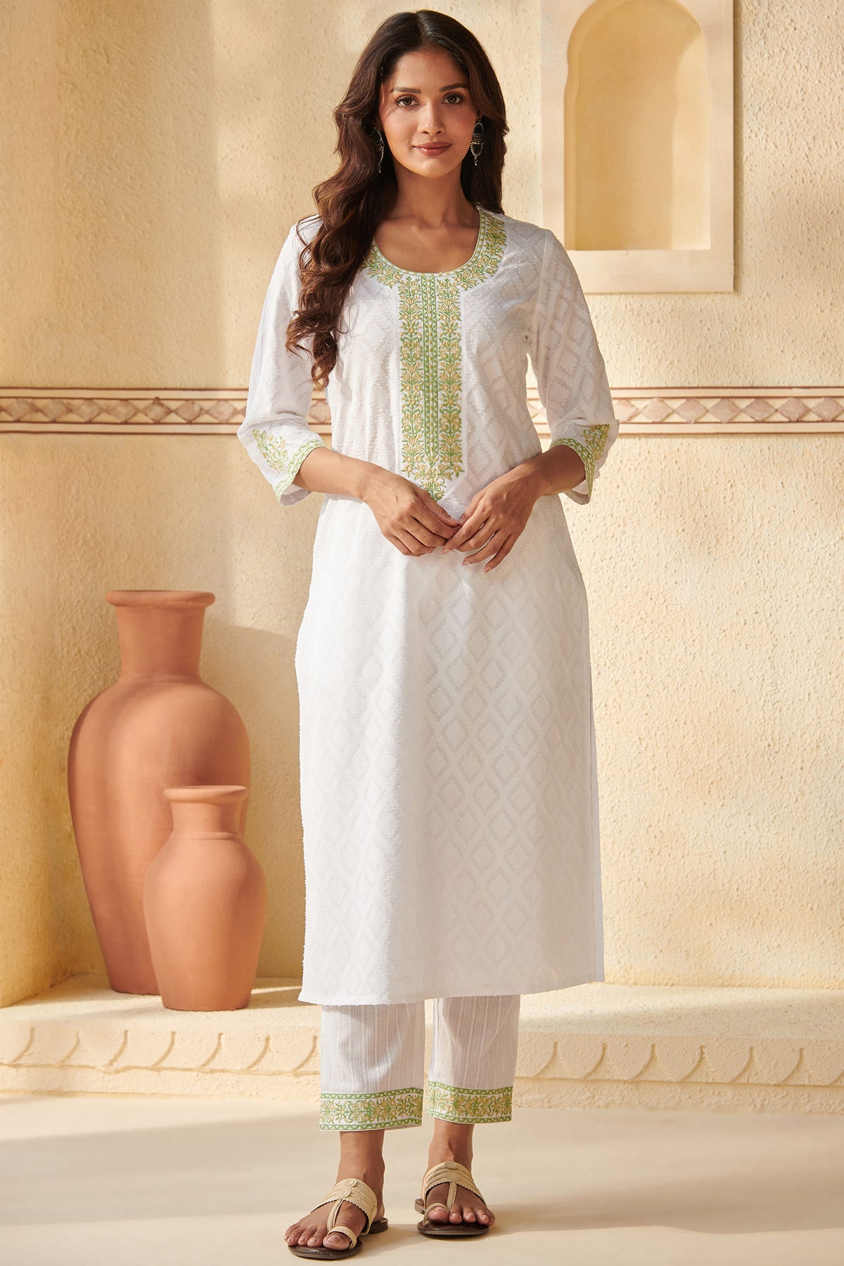 Mehraab Fahima White Kurta