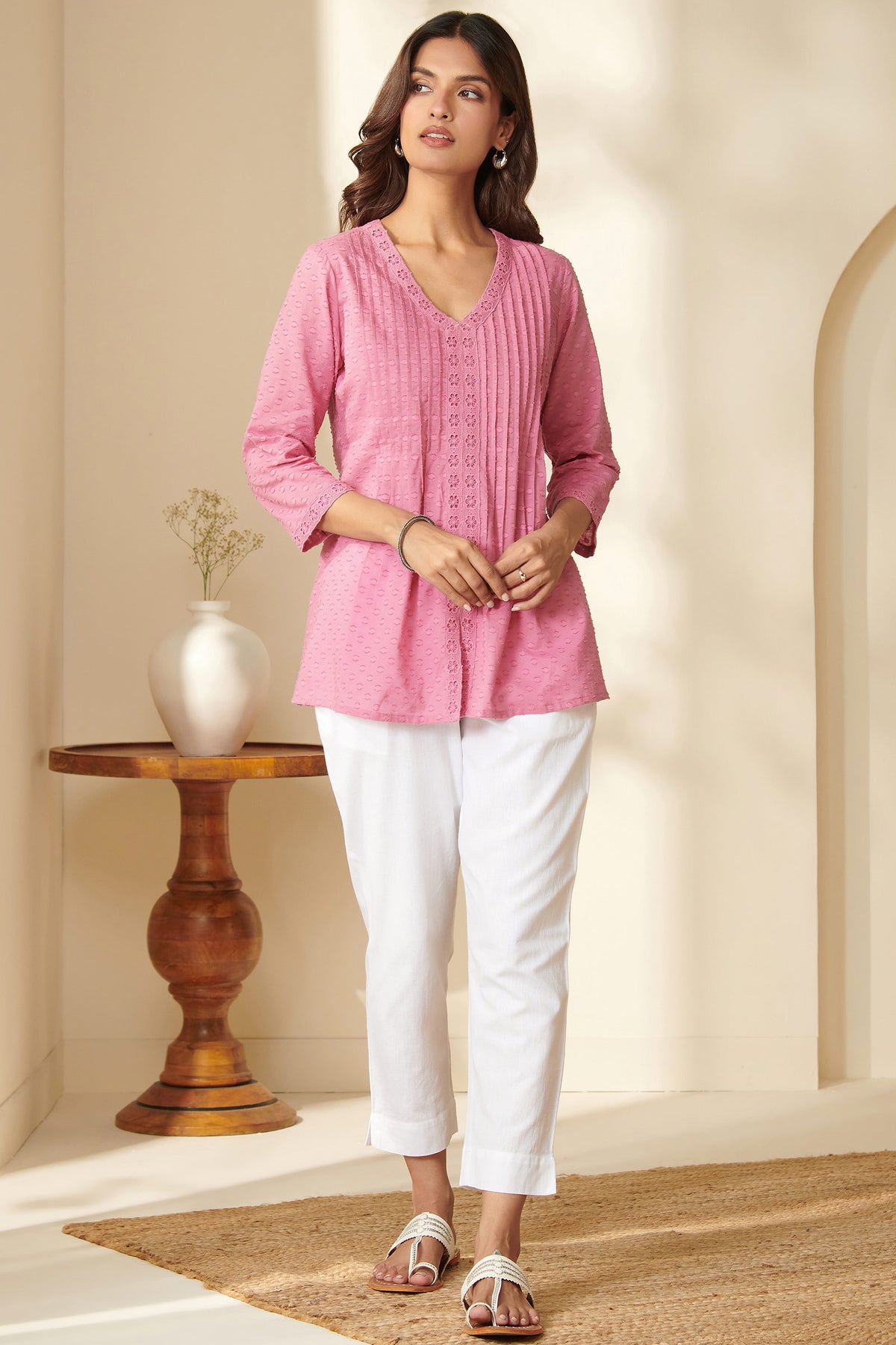 Surplus: Roza Zareen Pink Top
