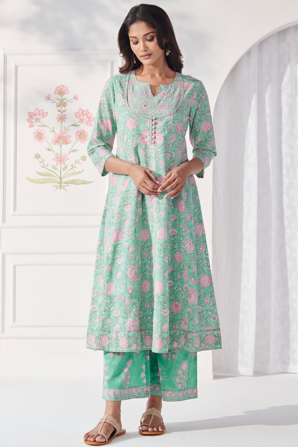 Gulbahar Sehr Sanganeri Kurta
