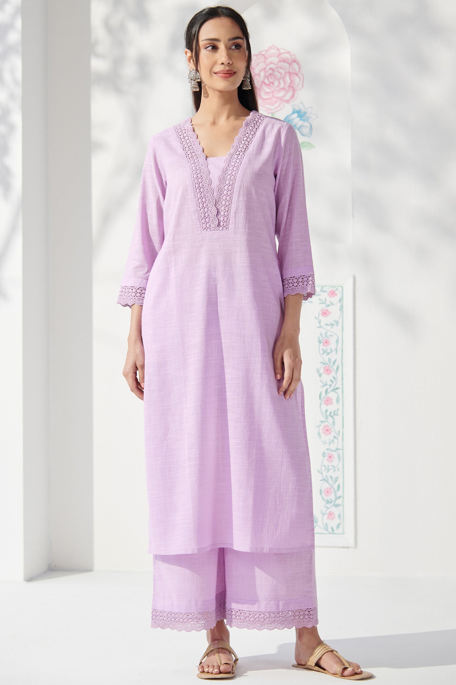 Roza Sehreen Lilac Kurta