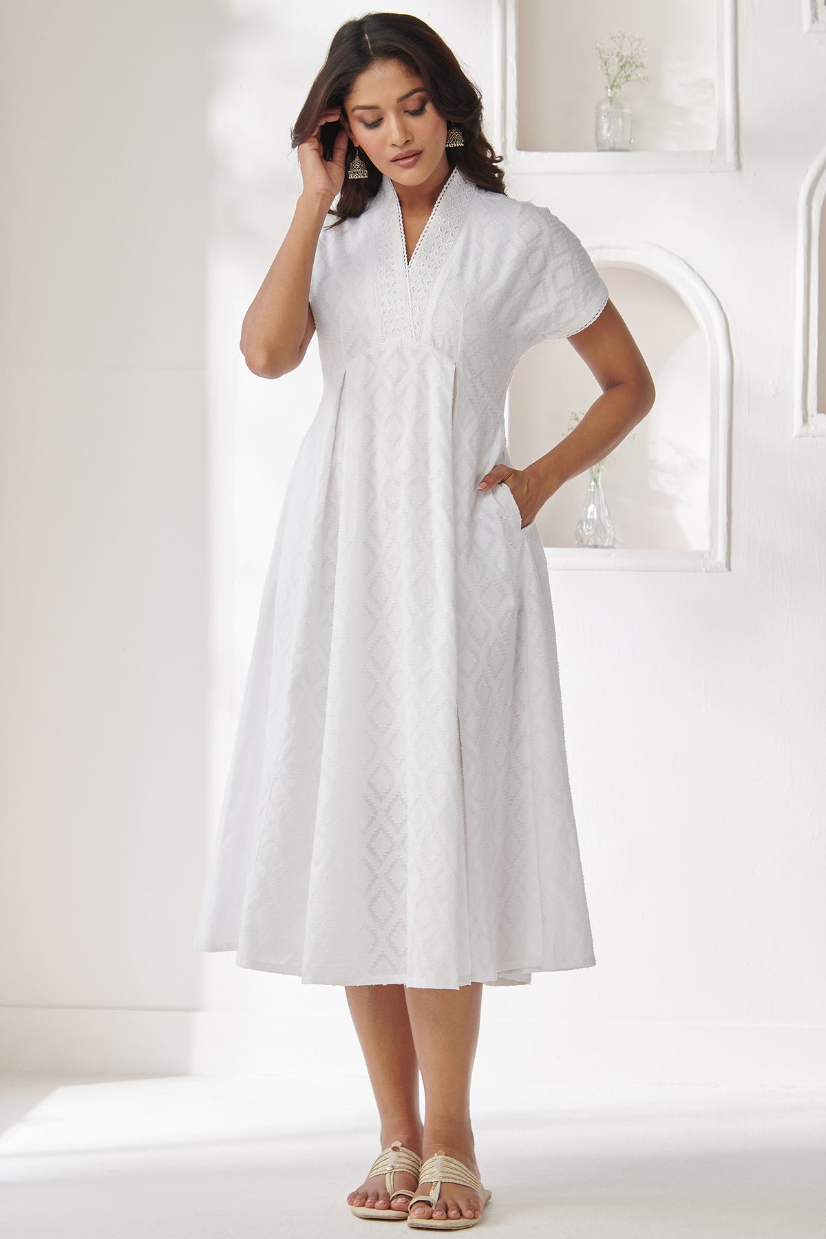 Mumtaz Sahana White Dress