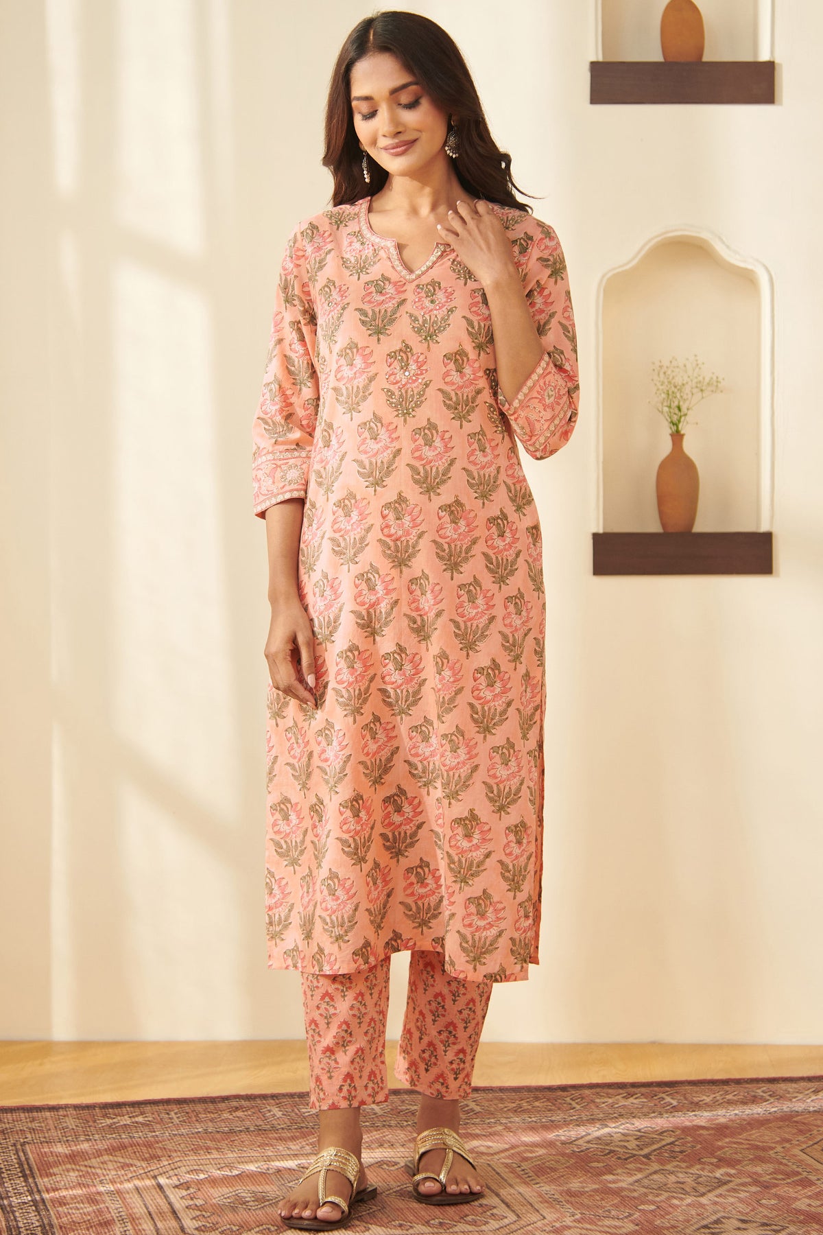 Gulbarg Kaira Sanganeri Kurta