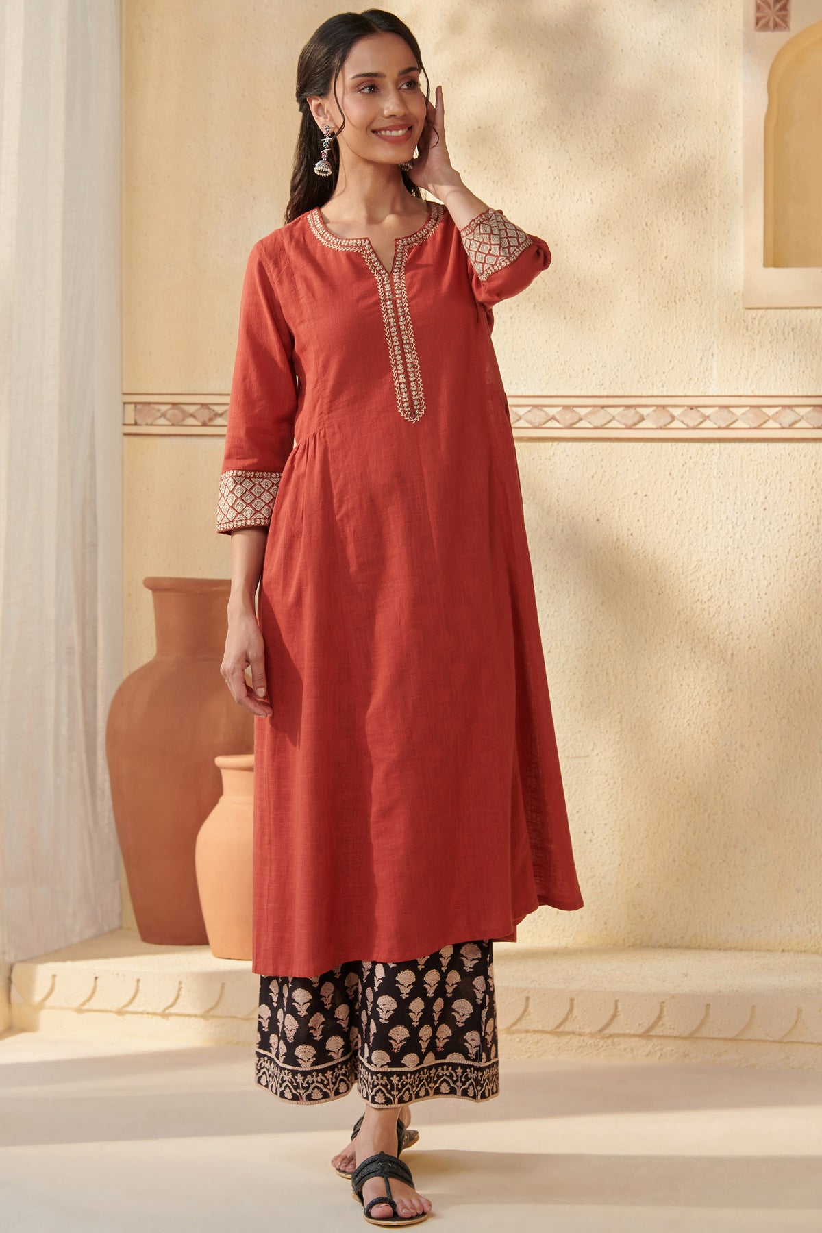 Sehra Zeinab Bagru Kurta